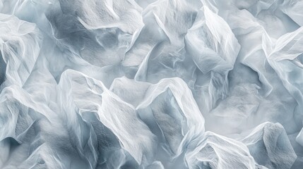 Poster - Abstract close-up of translucent, crumpled material resembling ice or fabric.