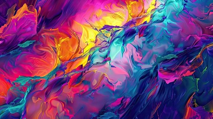 colorful neon abstract 4k art 