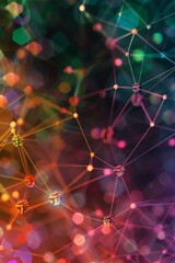 Poster - abstract colors representing network protection.