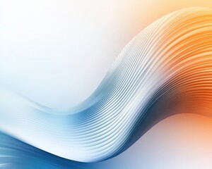 Poster - Simple curved lines creating a minimalist wave pattern