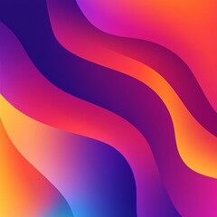 Sticker - A colorful, abstract background with purple and orange lines