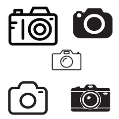 Camera icon vector set 