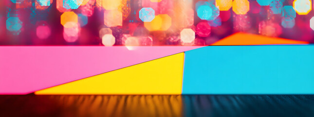 Sticker - 80s style abstract background.