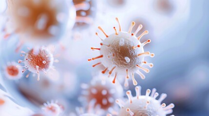 Poster - Close-up view of microbial colonies thriving on bathroom tiles, with a focus on the intricate details of germs and bacteria. The image captures the microscopic detail vividly, with ample copy space