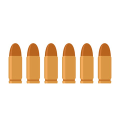 9mm bullets flat vector illustration modern design isolated on white background