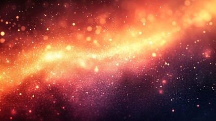 Wall Mural - abstract background of twinkling lights and bokeh in warm colors.