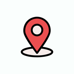 Poster -  Location Pin icon vector art image.