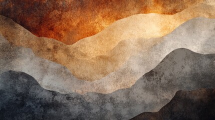 Aufkleber - Abstract textured background featuring deep light brown and gray shades Digital artwork providing a captivating fantasy backdrop