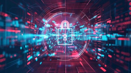 Poster - Artistic design representing cyber security measures.