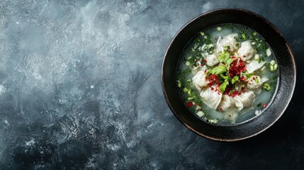 Fresh Dumplings in Delicious Broth with Herbs