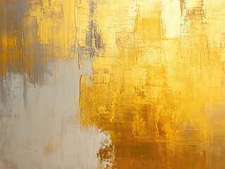 Aufkleber - Abstract artistic painting featuring golden brushstrokes and a textured background Ideal for modern art applications including wallpapers posters cards and murals