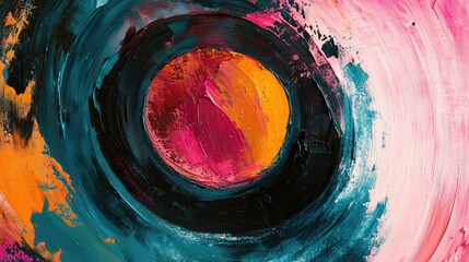 Aufkleber - Colorful circular abstract painting background Ideal for wallpapers banners and presentations