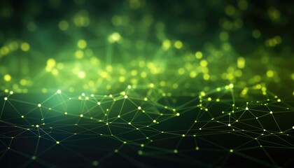 Poster - Futuristic High Tech green and yellow background