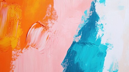 Aufkleber - Abstract Oil Painting 3D Render Art Style Interior Decor Wall Artwork Print Modern Impressionism Large Background Brushstrokes On Surface Graphic Art Painting