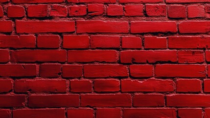 Poster - Close Up of a Red Brick Wall Background