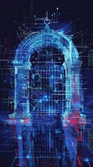 Poster - Clear and simple representation of digital security.