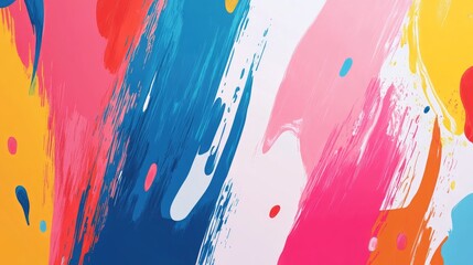 Aufkleber - Abstract wall art featuring vibrant color splashes designed as a vector background for packaging and creative projects