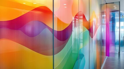 Aufkleber - Abstract design artwork for glass partition graphics