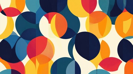 Aufkleber - Abstract multicolored circular geometric pattern background