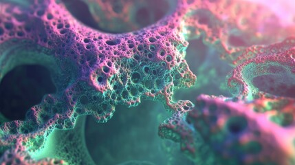 Aufkleber - Colorful abstract fractal in a fantasy 3D rendering