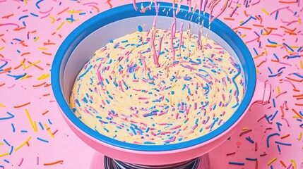 Aufkleber - Cake Batter Mixed in Donut Maker