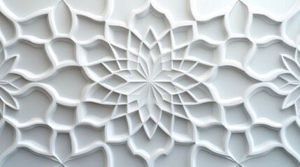 Aufkleber - Arabesque Wall Panel Background Elegant Islamic Design Moroccan Ornaments Geometric Islamic Star Shapes 3D Wallpaper Decorative Architecture Textures