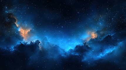 Wall Mural - a stunning view of a nebula in space, with swirling clouds of gas and dust illuminated by the light 