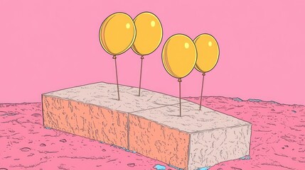 Poster - Brown and gold balloons displayed against a wall