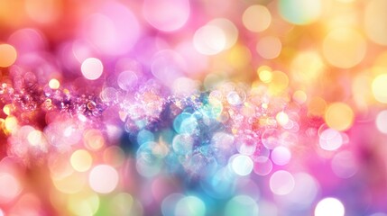 Aufkleber - Abstract pastel rainbow background featuring vivid colors and soft bokeh lights creating a refreshing and dreamy summer texture Ideal for various creative projects