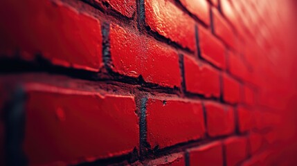 Poster - Close Up of a Red Brick Wall Background