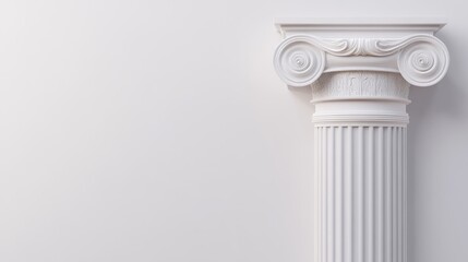 Poster - 3D rendered illustration featuring a Roman column on a white background for product branding presentation