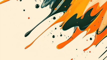Aufkleber - Abstract Olive Green And Orange Swirl Explosion Art Background Colorful Abstract Background With Paint Splash For Summer Decoration With Joy Explosive Energy Background Design