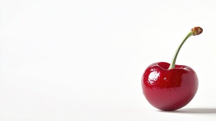 Poster - Cherry Isolated Against a White Background