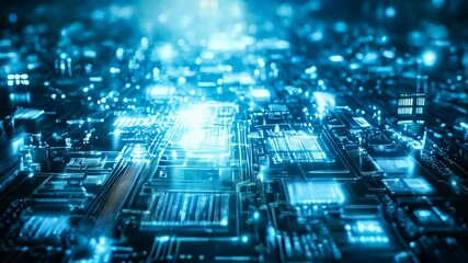 Poster - Futuristic digital generic technology layout. Advanced technology concept.