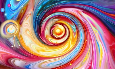 Wall Mural - A vibrant, swirling galaxy of colors, representing cosmic energy and creativity.