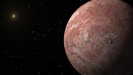 Wall Mural - a red planet in space, ultra H