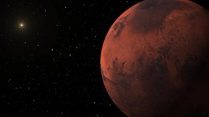 Wall Mural - planet mars in space, ultra H