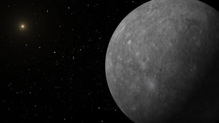 Wall Mural - planet mercury in space, ultra HD