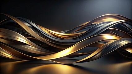 Intertwined Metallic Waves in a Symphony of Gold and Black