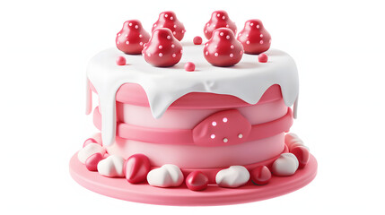 Poster - Cake Icon Delicious food Cute 3D