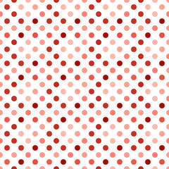 Wall Mural - Seamless red geometrical circle pattern background - abstract vector design