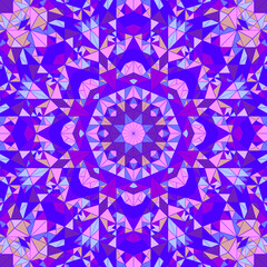 Poster - Circular pattern mosaic background design - colorful abstract hypnotic vector graphic