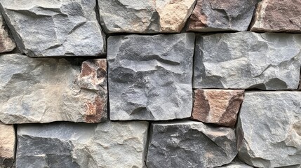 Aufkleber - Close up of textured wall featuring large gray stones