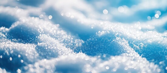 Aufkleber - Bright Blue Macro Snowscape With Diagonal Division