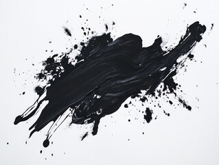 Aufkleber - Abstract composition featuring black elements against a white backdrop