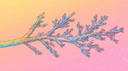 Poster - Beautiful Frosted Branch in Winter