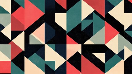 Aufkleber - Abstract geometric color block art pattern suitable for carpets wall decor and wallpaper designs