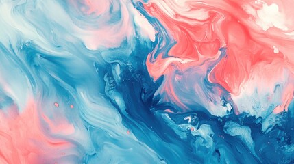 Aufkleber - Abstract Dyed Design Scarlet Fantasy Setting Ink Blue Palette Unique Brush Background Cyan Watercolor Vivid Stains Light Toned Banner