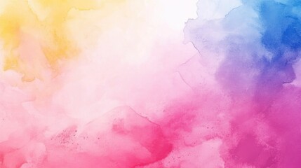 Aufkleber - Colorful Abstract Watercolor Painting Background Bright Colors Wide Banner Splash On Canvas Artistic Design Elements Decorative Feature Beautiful Gradient Artistic Artwork