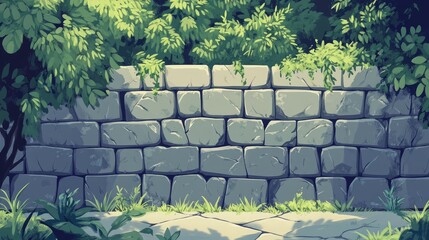 Poster - Charming stone wall ideal for background use